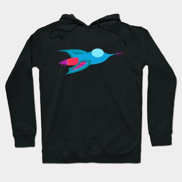 Retro Spaceship One Hoodie by MadArtisan